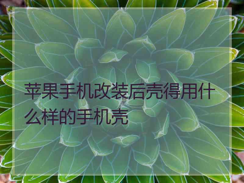 苹果手机改装后壳得用什么样的手机壳