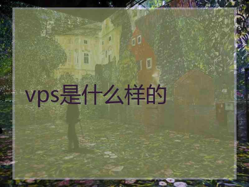 vps是什么样的