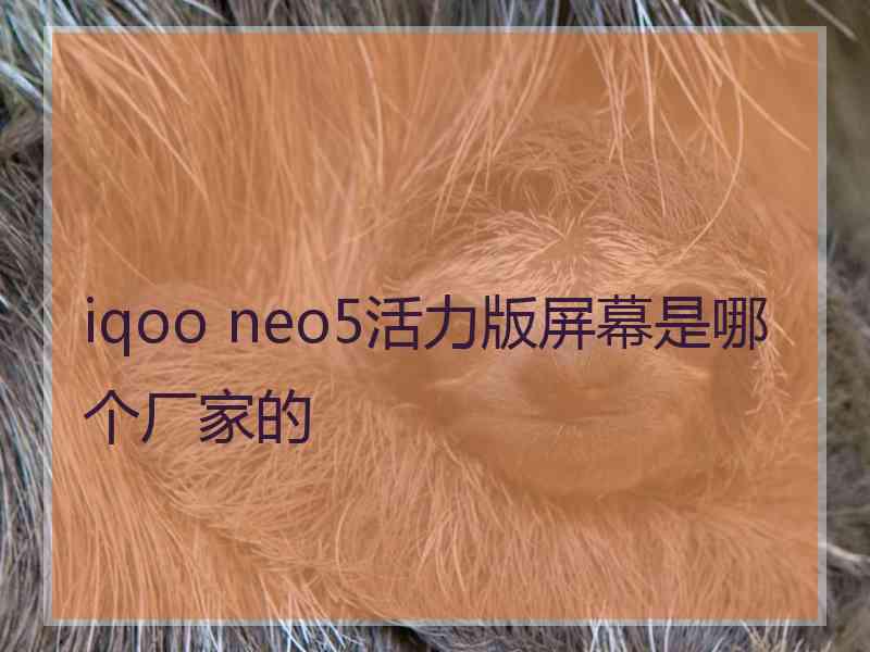 iqoo neo5活力版屏幕是哪个厂家的