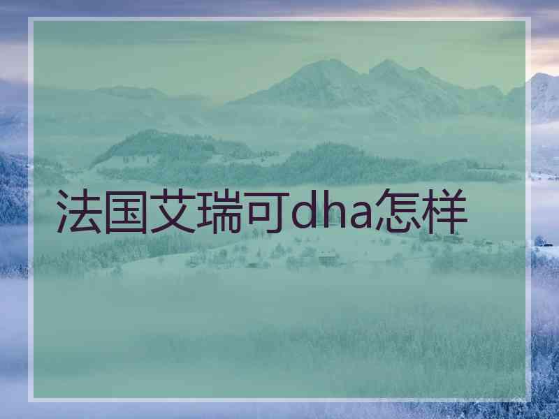 法国艾瑞可dha怎样