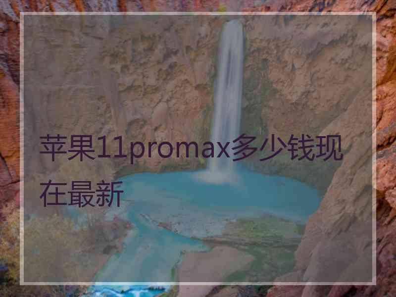 苹果11promax多少钱现在最新