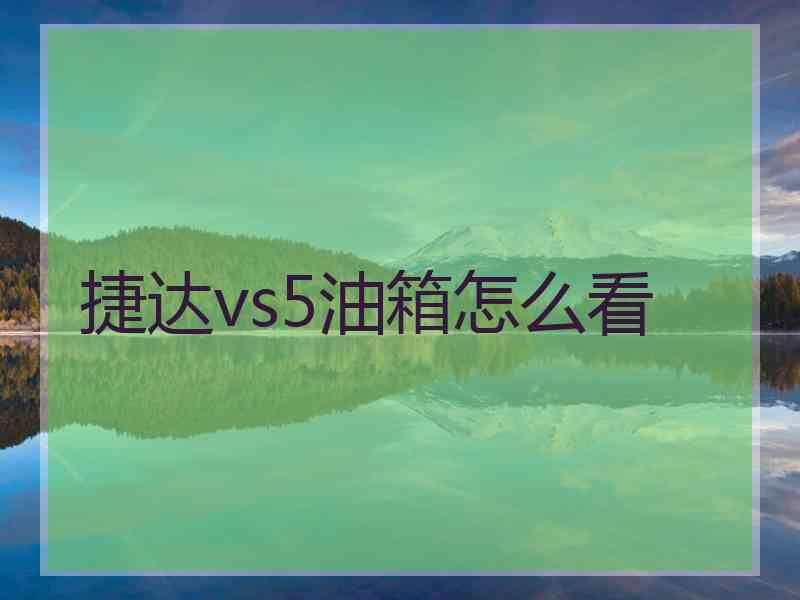 捷达vs5油箱怎么看