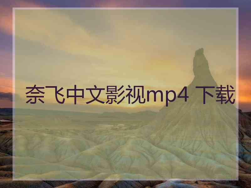 奈飞中文影视mp4 下载