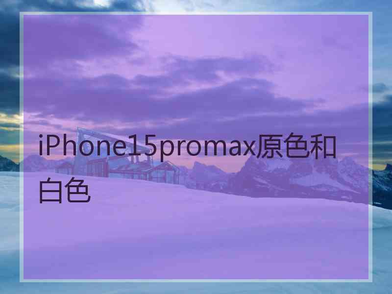 iPhone15promax原色和白色