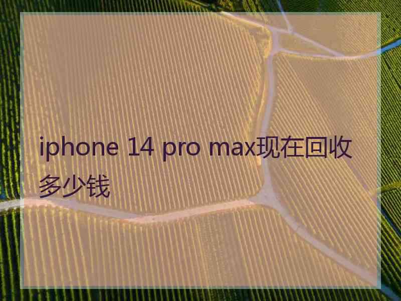 iphone 14 pro max现在回收多少钱