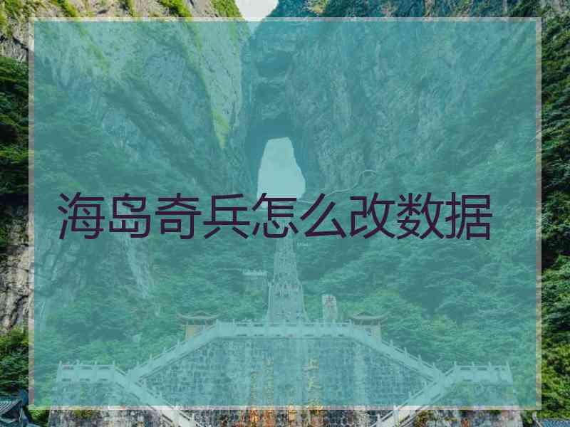 海岛奇兵怎么改数据