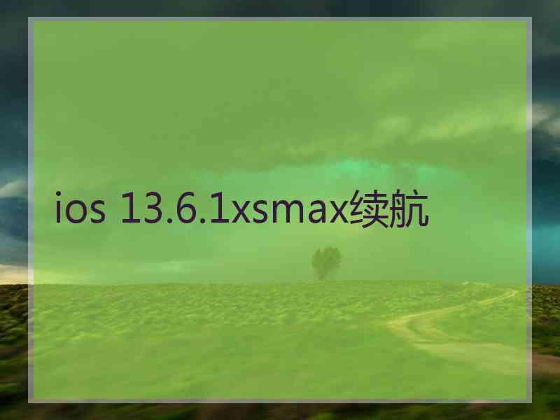 ios 13.6.1xsmax续航