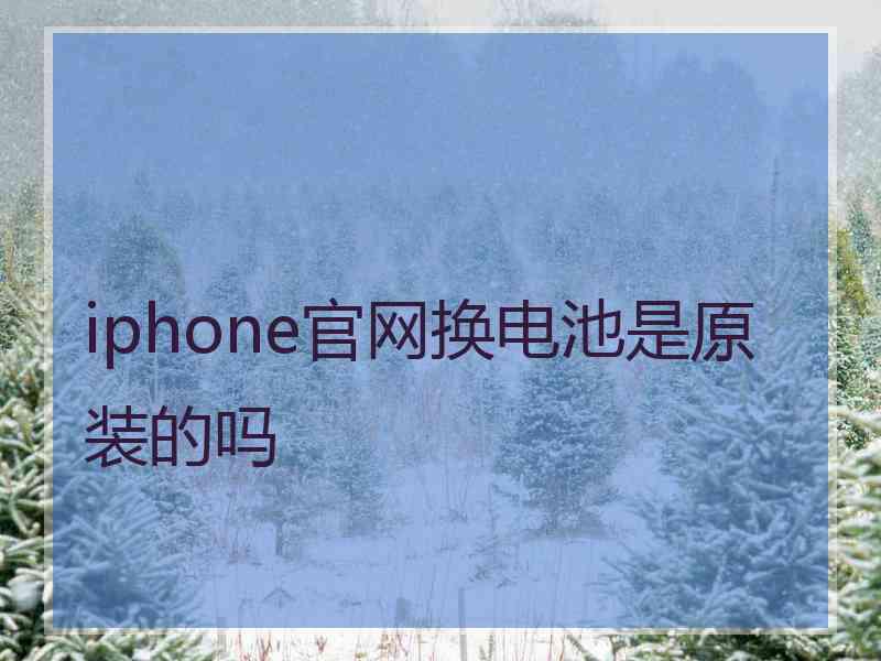 iphone官网换电池是原装的吗