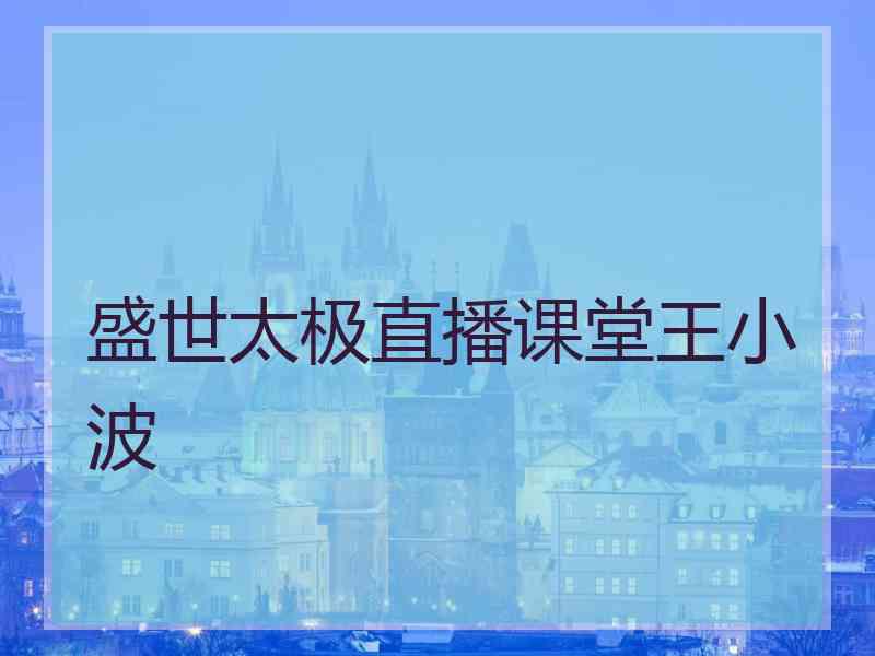 盛世太极直播课堂王小波