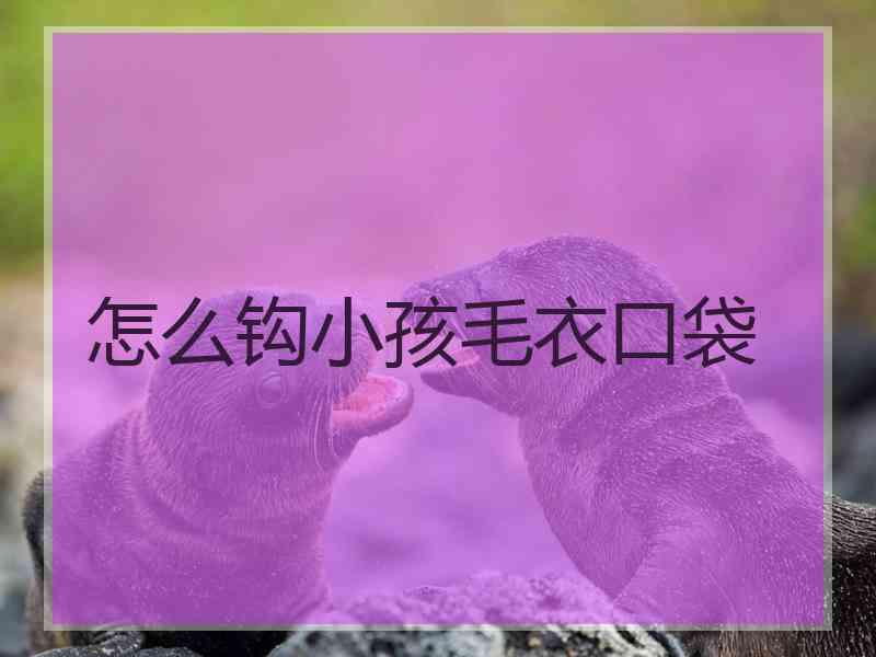 怎么钩小孩毛衣口袋