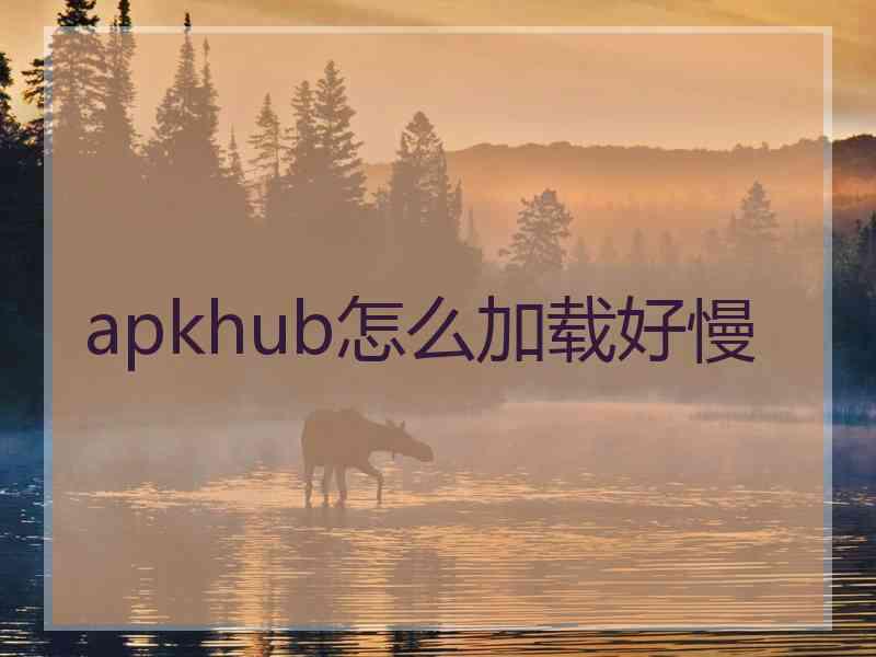 apkhub怎么加载好慢