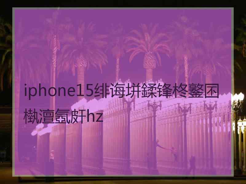 iphone15绯诲垪鍒锋柊鐜囨槸澶氬皯hz