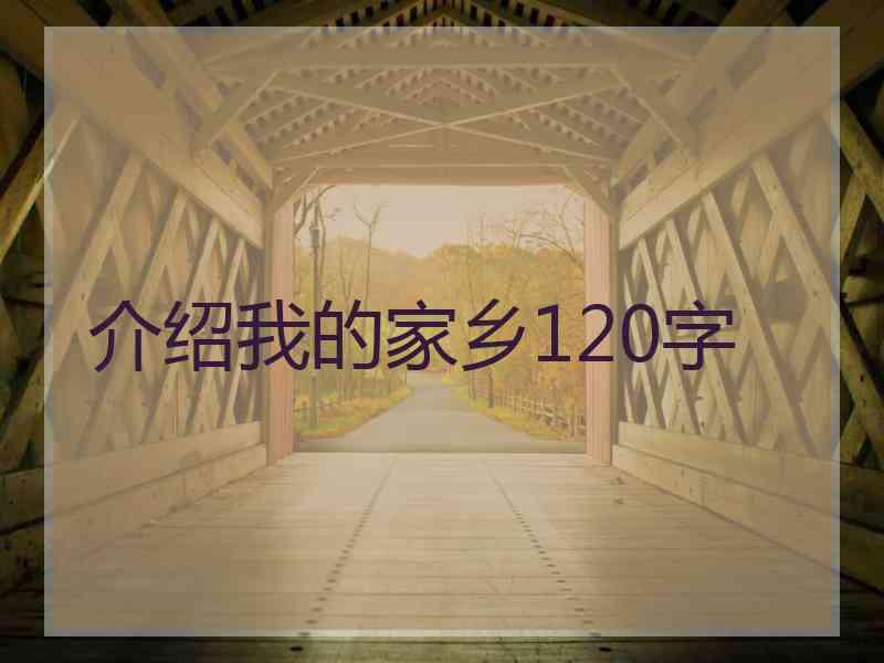 介绍我的家乡120字