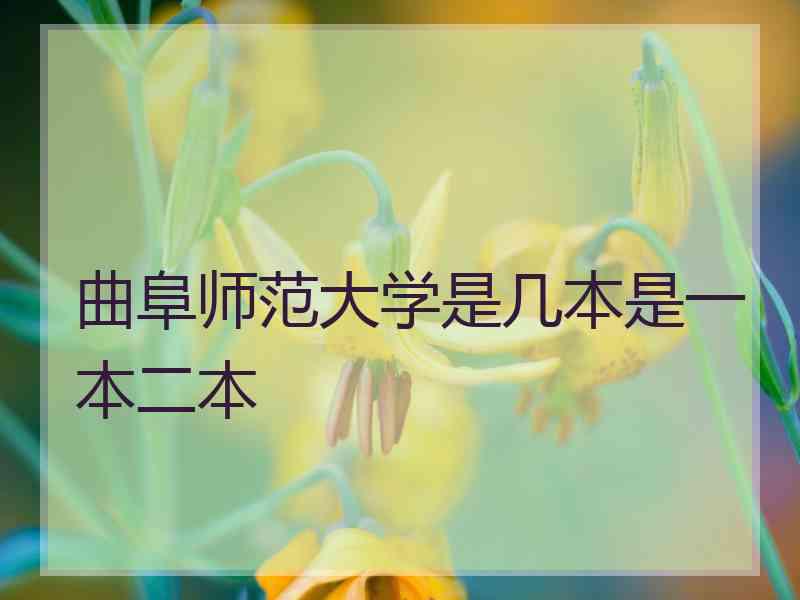 曲阜师范大学是几本是一本二本