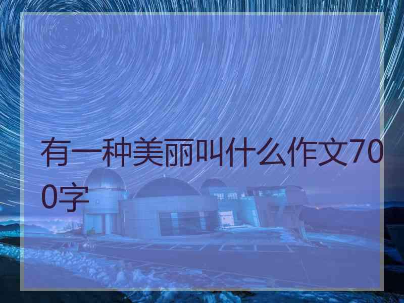 有一种美丽叫什么作文700字