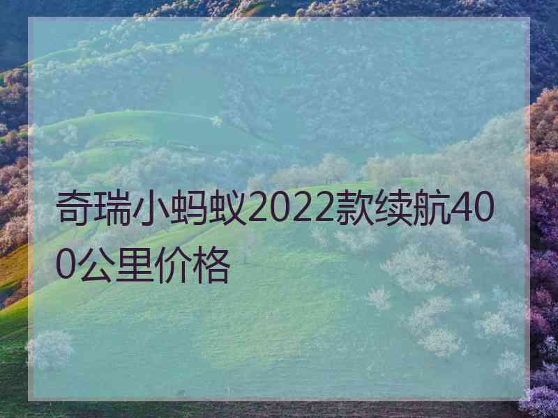 奇瑞小蚂蚁2022款续航400公里价格