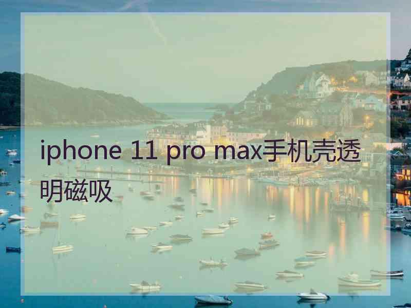 iphone 11 pro max手机壳透明磁吸