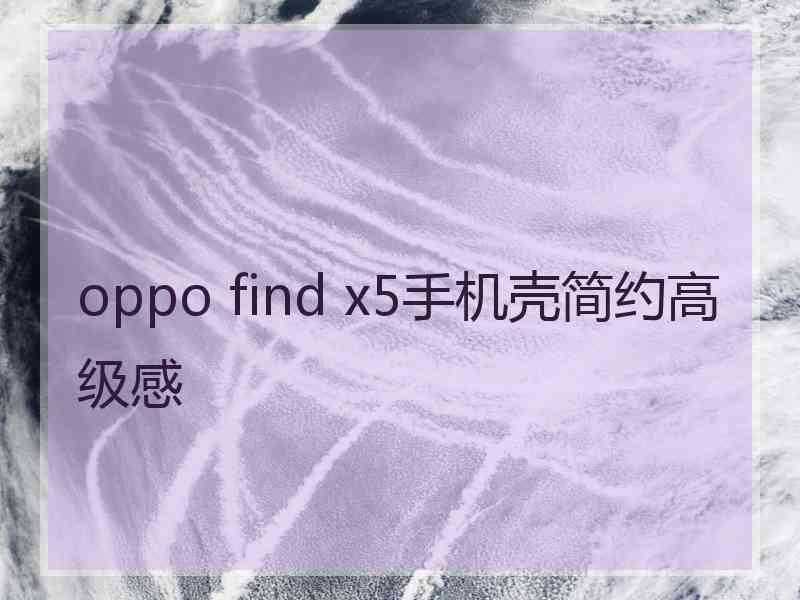 oppo find x5手机壳简约高级感