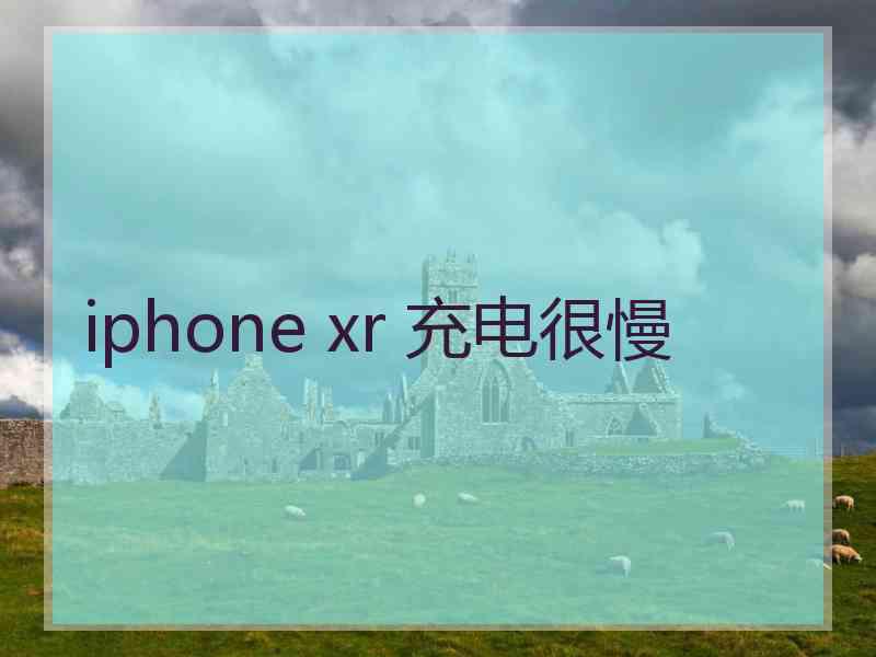 iphone xr 充电很慢