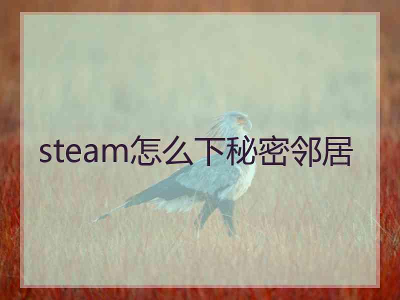 steam怎么下秘密邻居