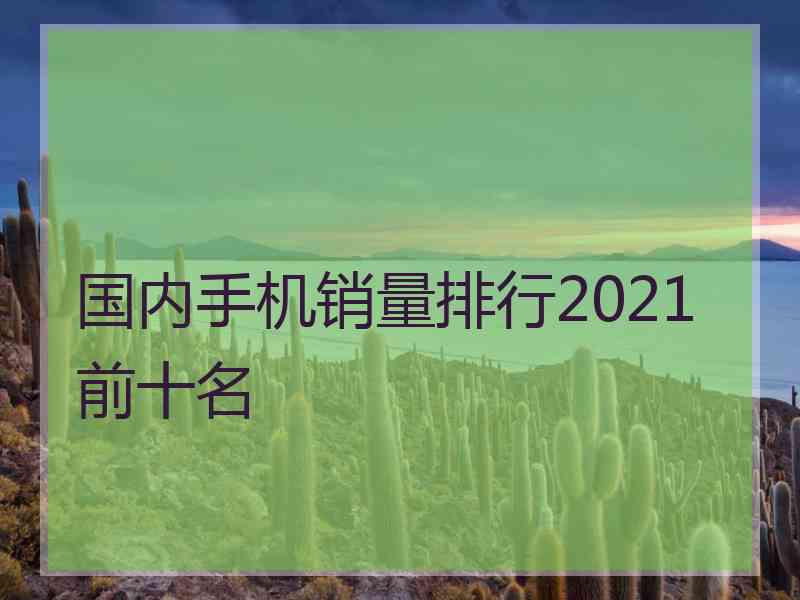 国内手机销量排行2021前十名