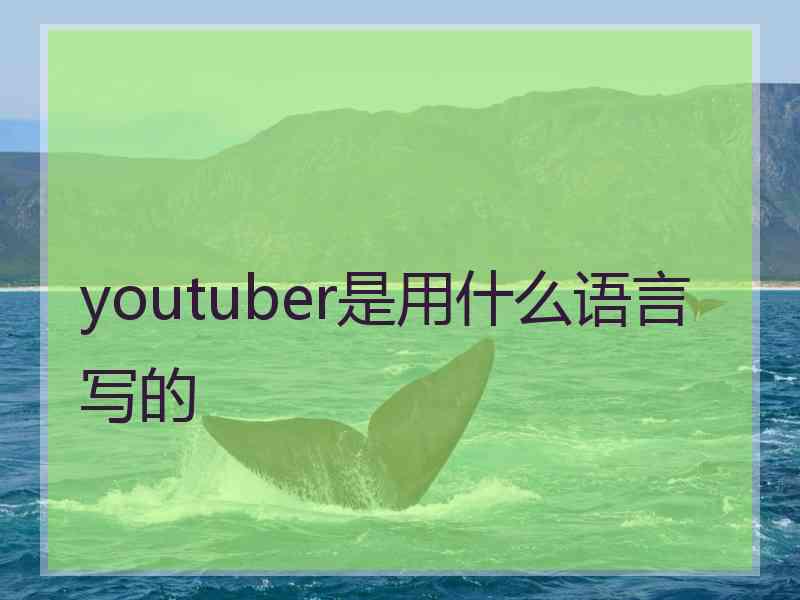 youtuber是用什么语言写的