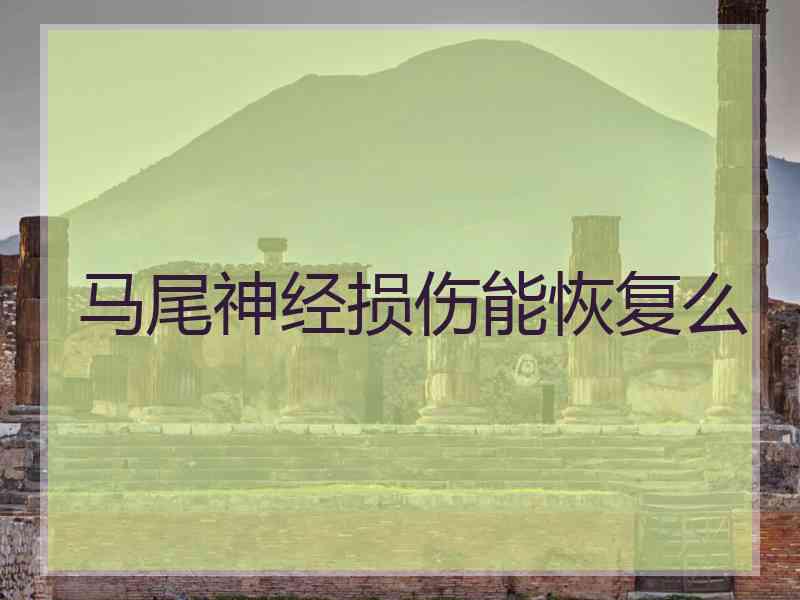 马尾神经损伤能恢复么