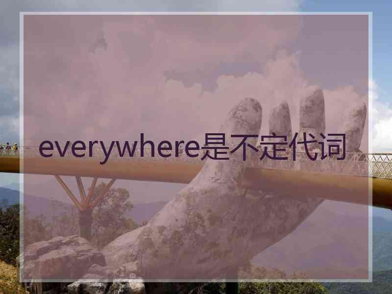 everywhere是不定代词