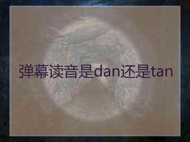 弹幕读音是dan还是tan