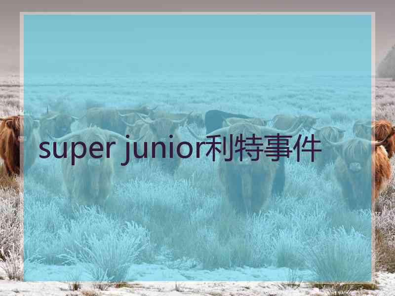 super junior利特事件