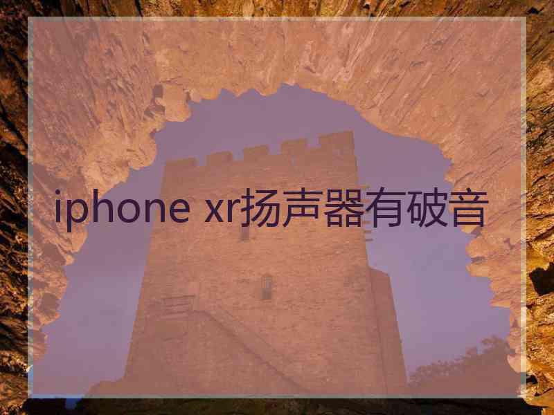 iphone xr扬声器有破音