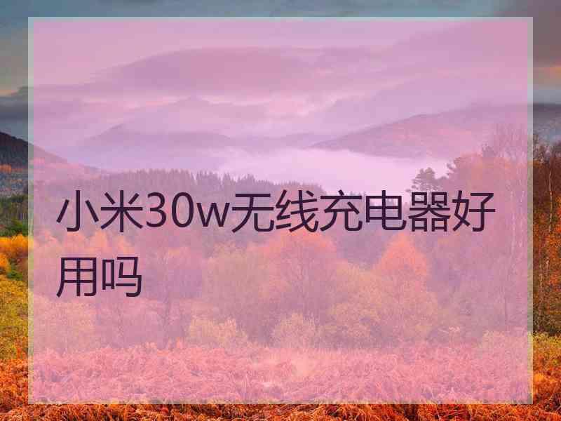 小米30w无线充电器好用吗