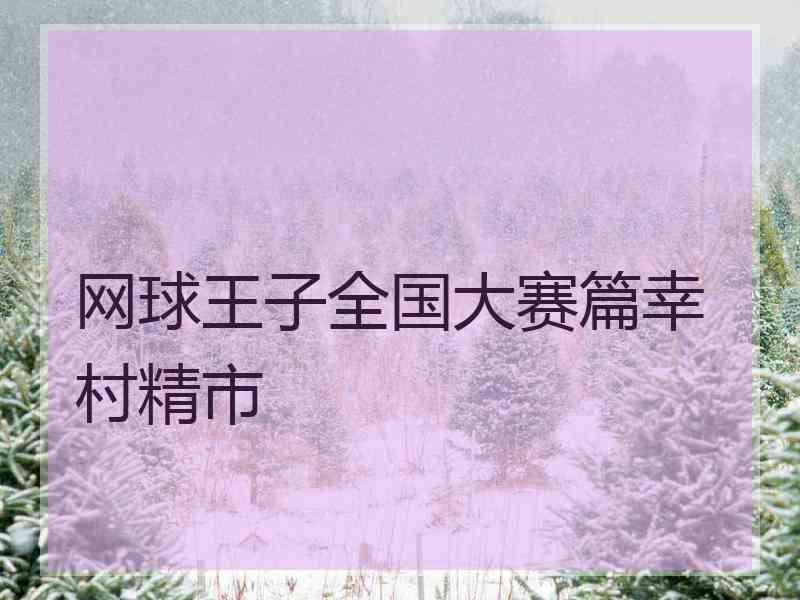 网球王子全国大赛篇幸村精市