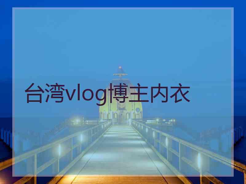 台湾vlog博主内衣