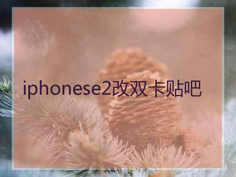 iphonese2改双卡贴吧