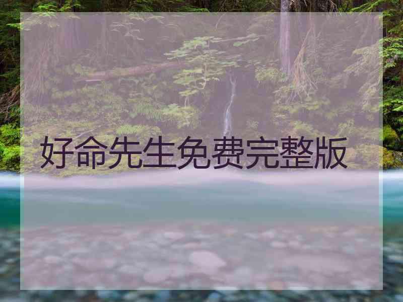 好命先生免费完整版