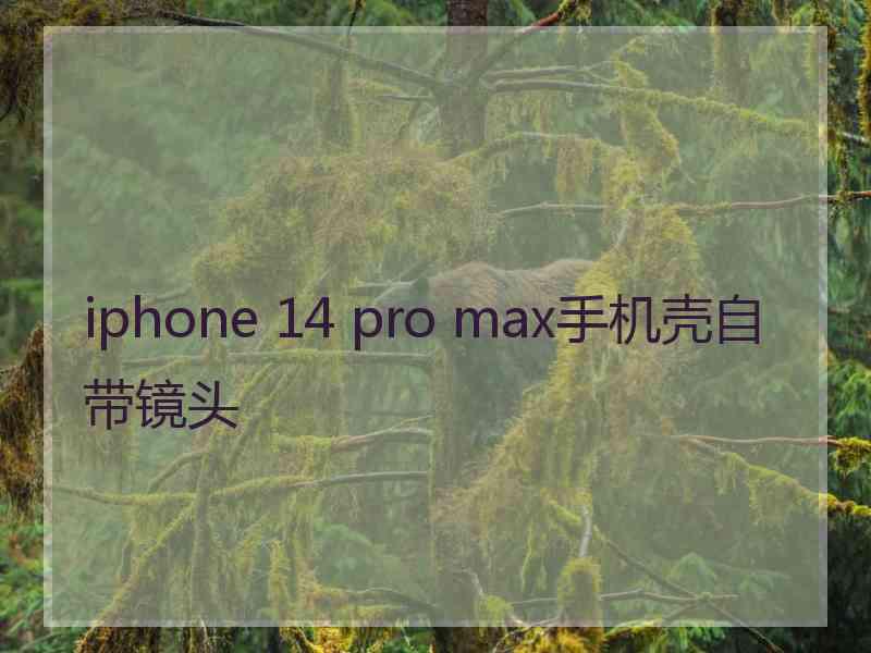 iphone 14 pro max手机壳自带镜头