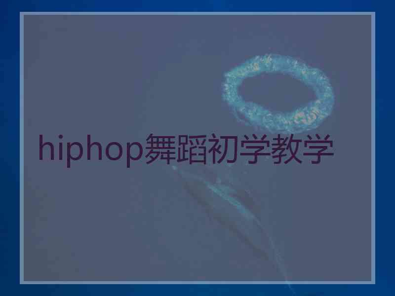 hiphop舞蹈初学教学