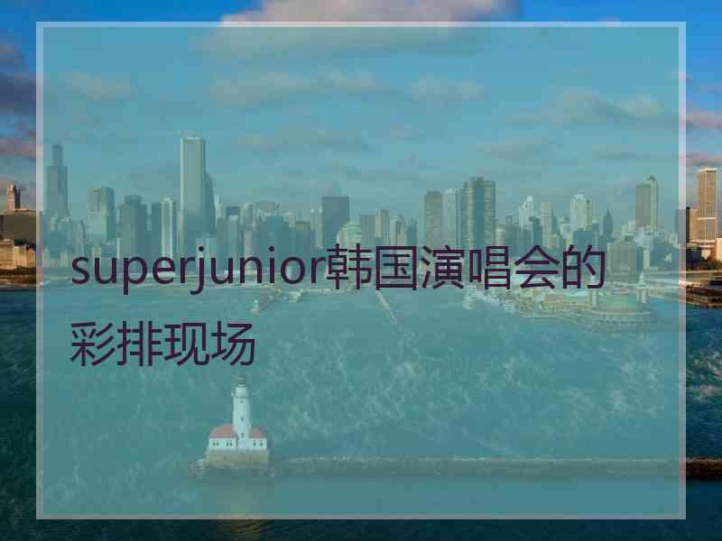 superjunior韩国演唱会的彩排现场