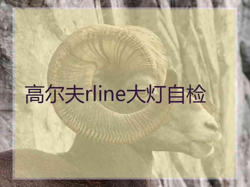 高尔夫rline大灯自检