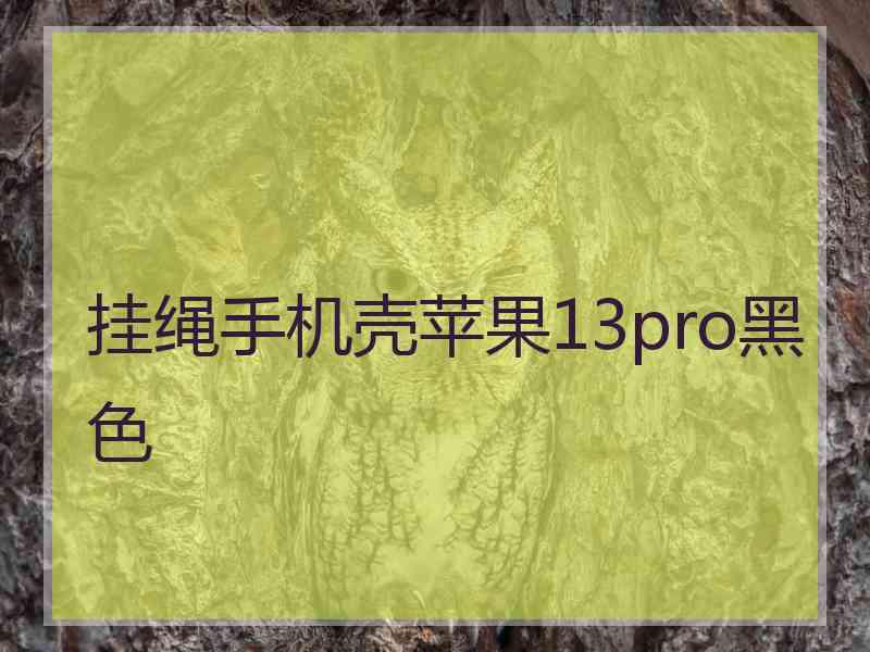 挂绳手机壳苹果13pro黑色