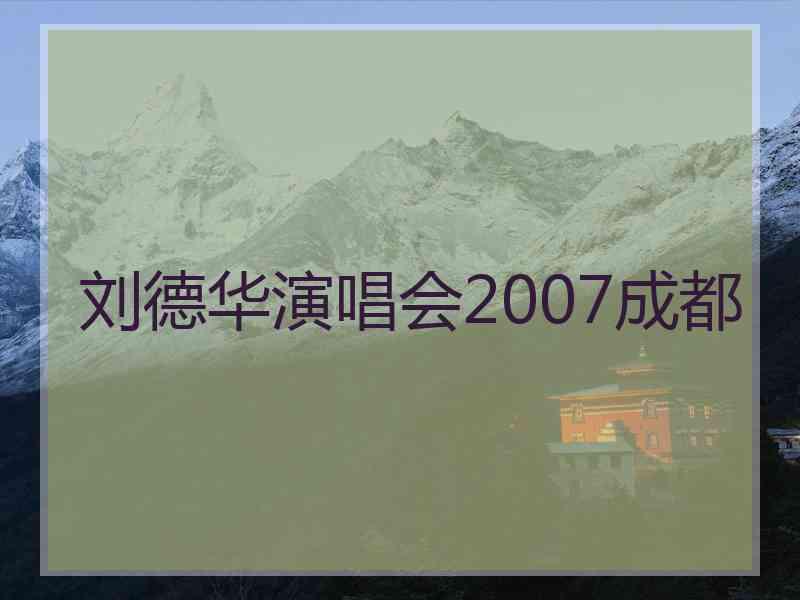 刘德华演唱会2007成都