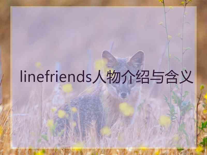 linefriends人物介绍与含义