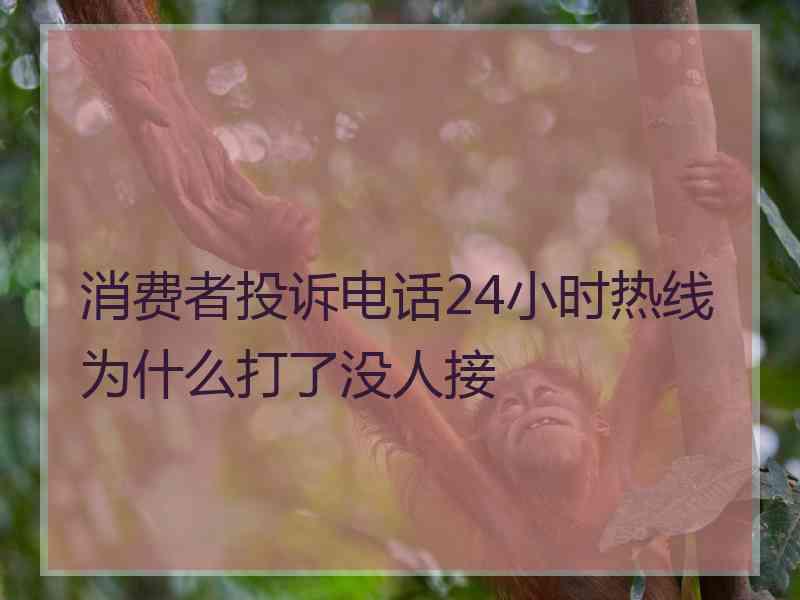 消费者投诉电话24小时热线为什么打了没人接