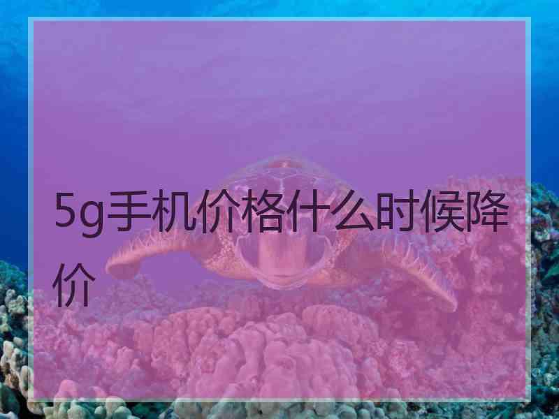 5g手机价格什么时候降价