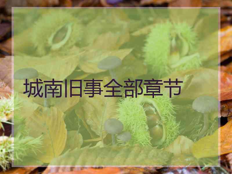 城南旧事全部章节