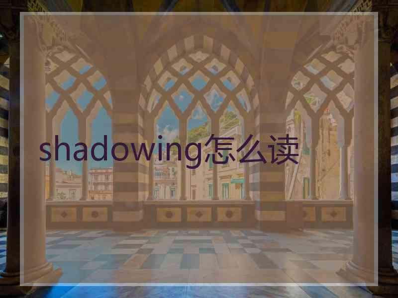 shadowing怎么读