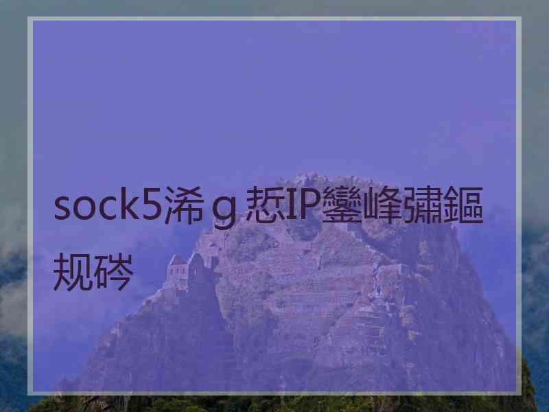 sock5浠ｇ悊IP鑾峰彇鏂规硶