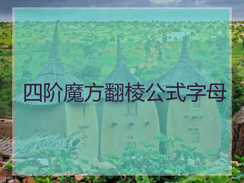 四阶魔方翻棱公式字母