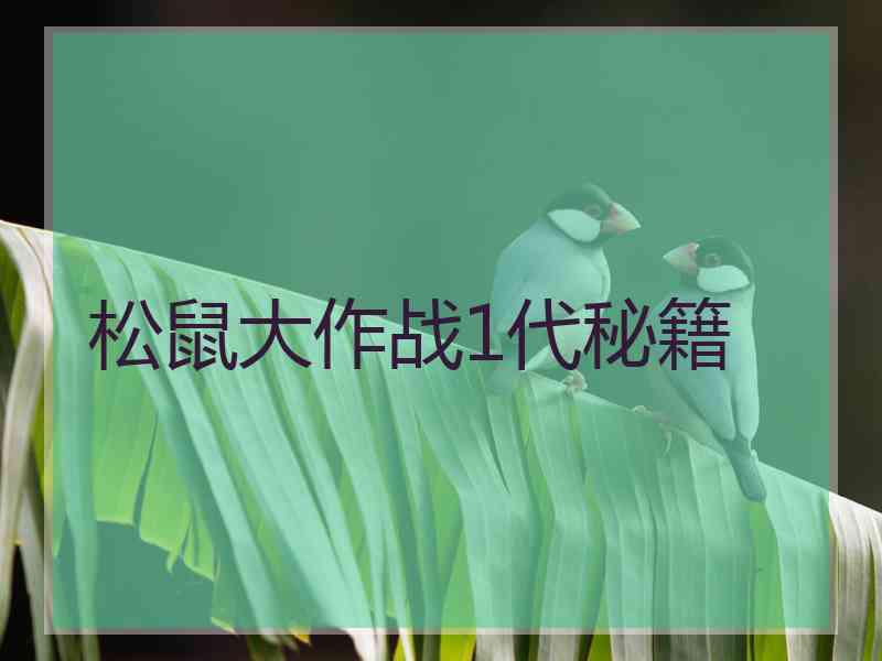 松鼠大作战1代秘籍